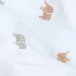 Lot de 3 langes Elephants (70 x 70 cm)