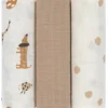 Lot de 3 langes en coton bio Little Mateys (85 x 85 cm)