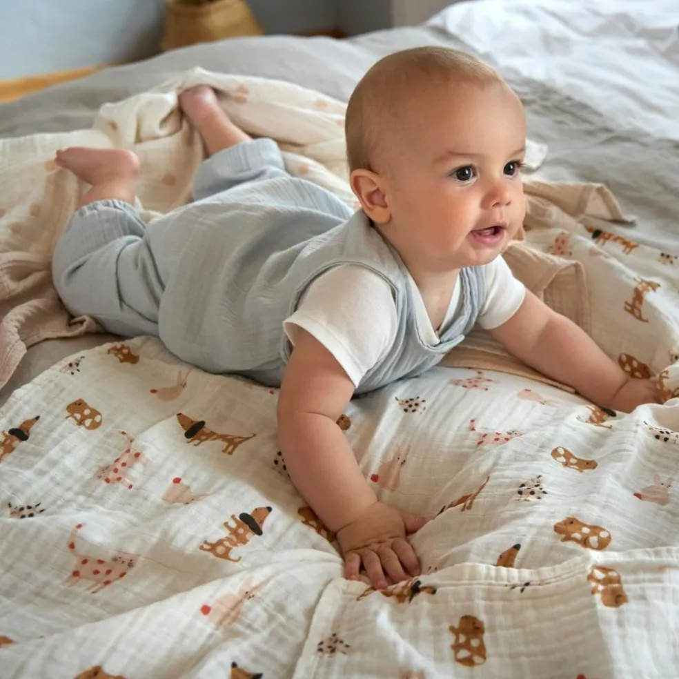 Lot de 3 langes en coton bio Little Mateys (85 x 85 cm)