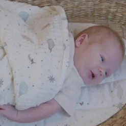 Lot de 3 langes en coton bio Dreamland (70 x 70 cm)