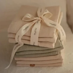 Lot de 3 langes en coton bio Rainbow (60 x 60 cm)