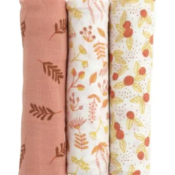 Lot de 3 langes en coton bio Esmée (70 x 70 cm)