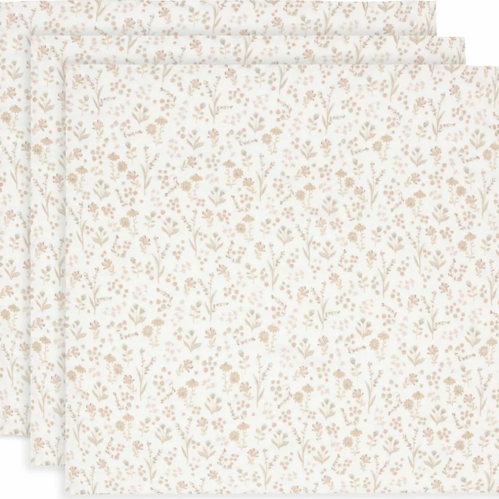 Lot de 3 langes en coton Bloomy (70 x 70 cm)