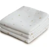 Lot de 3 langes en coton bio Crowns (60 x 60 cm)