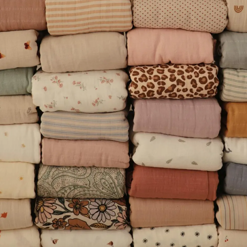 Lot de 3 langes en coton bio Crowns (60 x 60 cm)