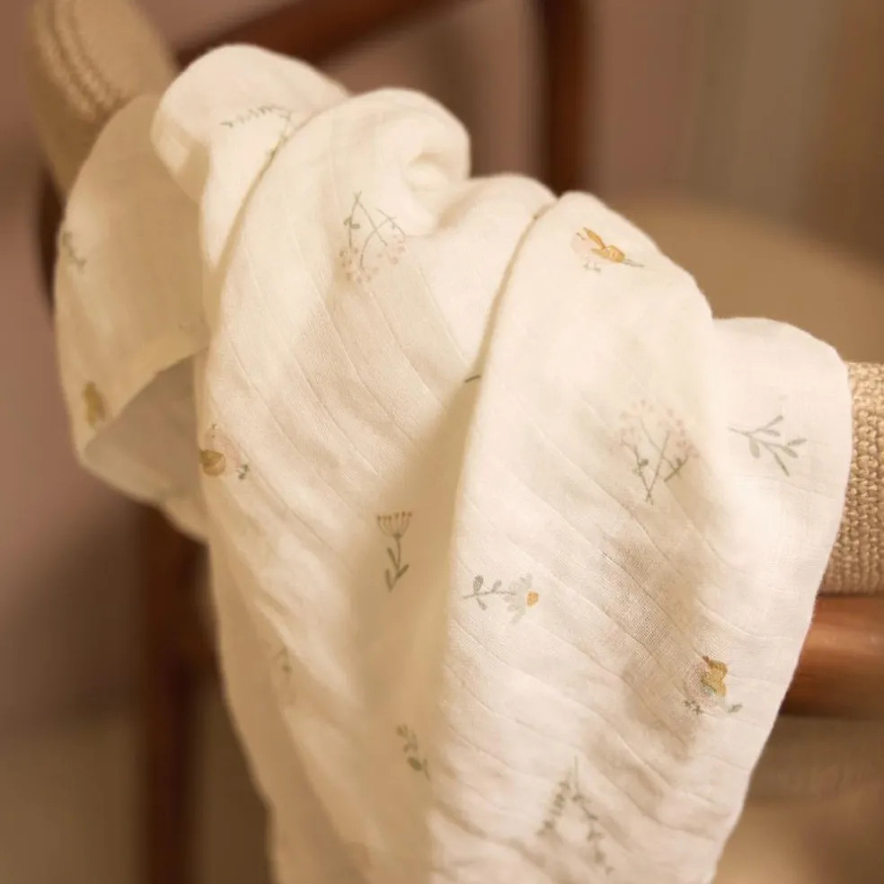 Lot de 3 langes en coton Lovely Birds (70 x 70 cm)