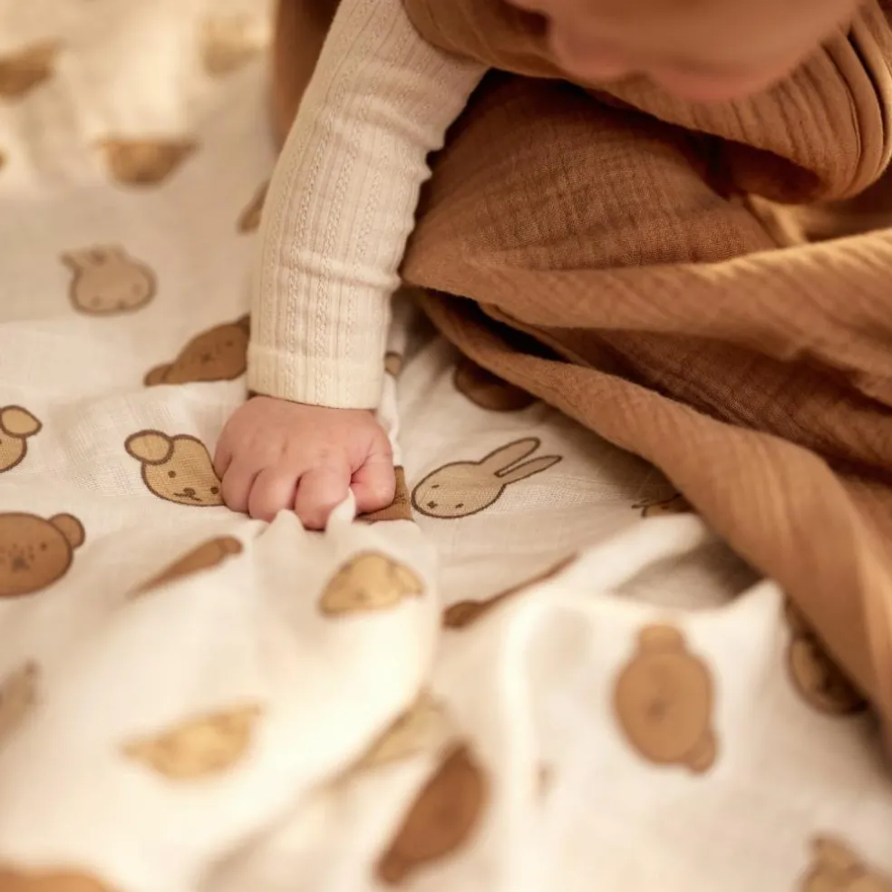 Lot de 3 langes en coton Miffy and Friends (70 x 70 cm)