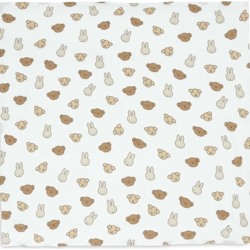 Lot de 3 langes en coton Miffy and Friends (70 x 70 cm)