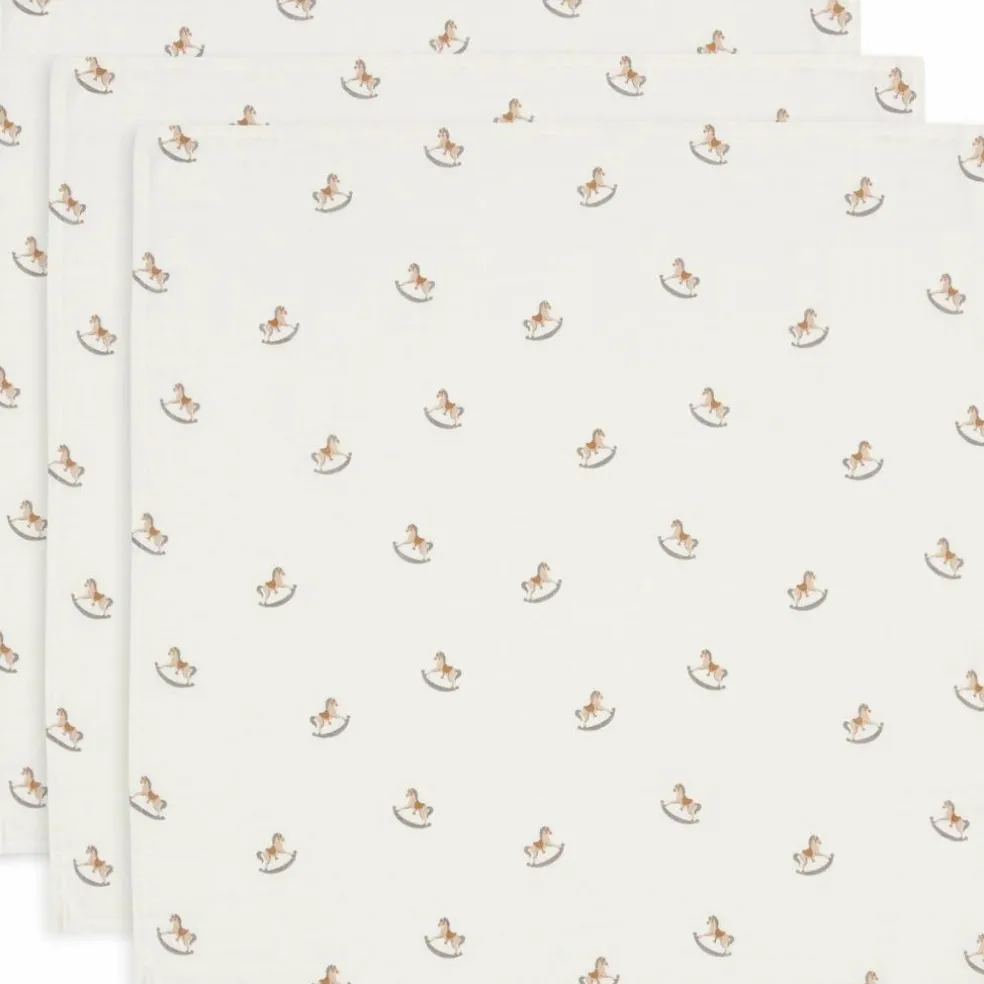 Lot de 3 langes en coton Nostalgic Ride (70 x 70 cm)