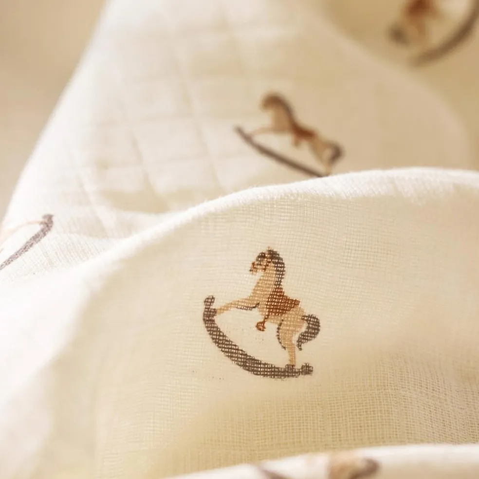 Lot de 3 langes en coton Nostalgic Ride (70 x 70 cm)