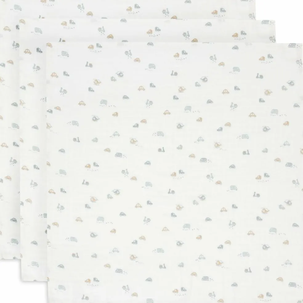 Lot de 3 langes en coton On the Go (70 x 70 cm)