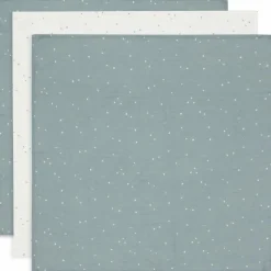 Lot de 3 langes en coton Twinkling Sea Green (70 x 70 cm)