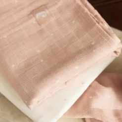 Lot de 3 langes en coton Twinkling Wild Rose (70 x 70 cm)