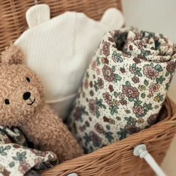 Lot de 3 langes en gaze de coton Retro Flowers (70 x 70 cm)