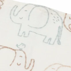 Lot de 3 langes en gaze de coton Elephant Tales (70 x 70 cm)