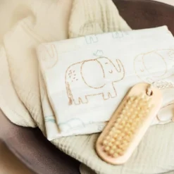 Lot de 3 langes en gaze de coton Elephant Tales (70 x 70 cm)