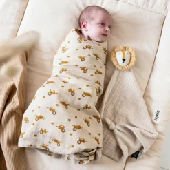 Lot de 3 langes en mousseline Lively Lion (55 x 55 cm)