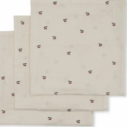 Lot de 3 langes en mousseline Cherry Blush (65 x 65 cm)