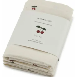 Lot de 3 langes en mousseline Cherry Blush (65 x 65 cm)