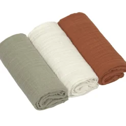 Lot de 3 langes en mousseline Little Forest (60 x 60 cm)