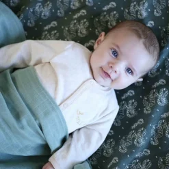 Lot de 3 langes en mousseline de coton Feuille (70 x 70 cm)