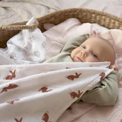 Lot de 3 langes en mousseline Little Forest Lapin (60 x 60 cm)