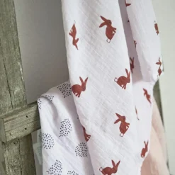 Lot de 3 langes en mousseline Little Forest Lapin (60 x 60 cm)