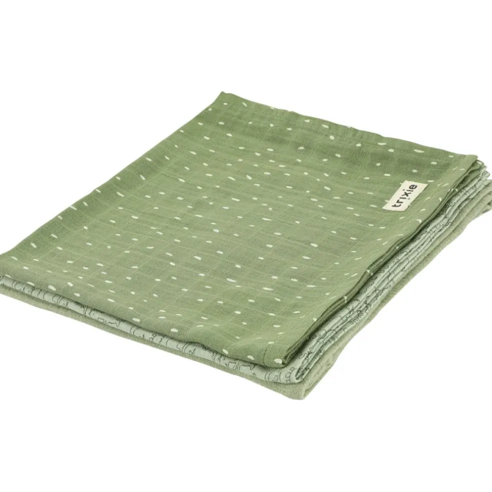 Lot de 3 langes en mousseline Daring Dino (55 x 55 cm)