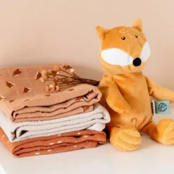 Lot de 3 langes en mousseline Fierce Fox (55 x 55 cm)