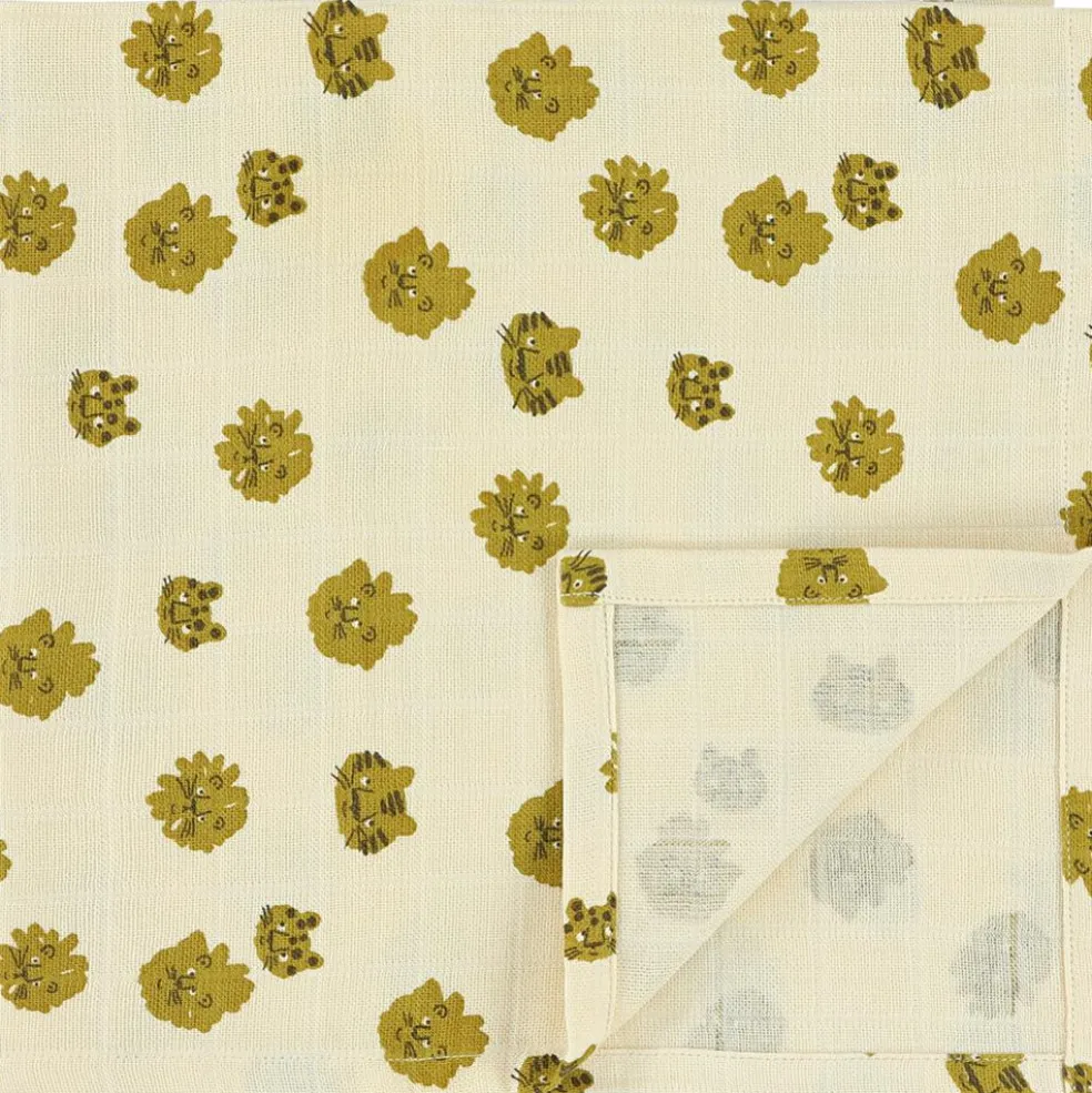 Lot de 3 langes en mousseline Lucky Leopard (55 x 55 cm)