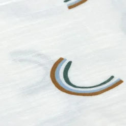 Lot de 3 langes Happy Rascals Smile bleu ciel (60 x 60 cm)