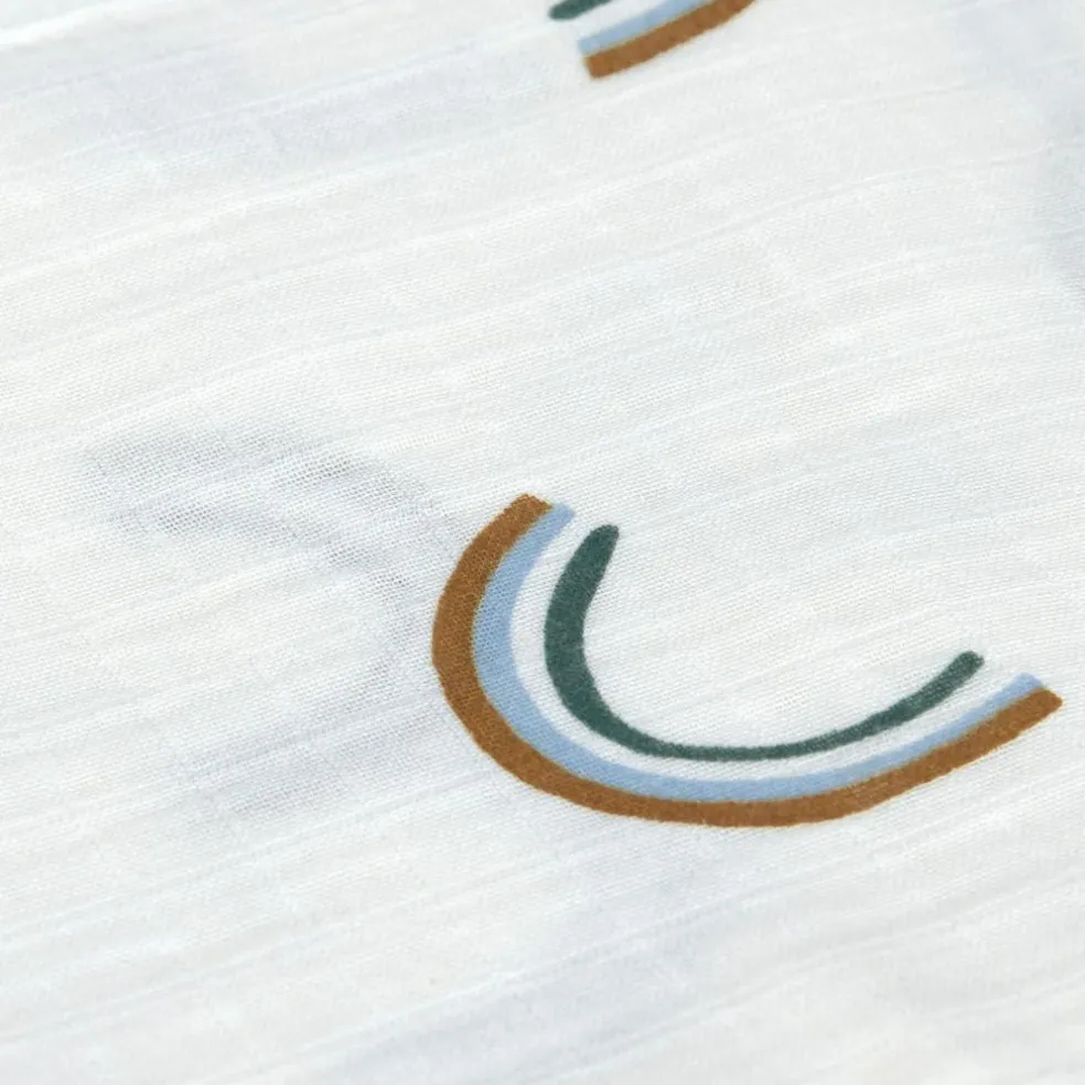 Lot de 3 langes Happy Rascals Smile bleu ciel (60 x 60 cm)