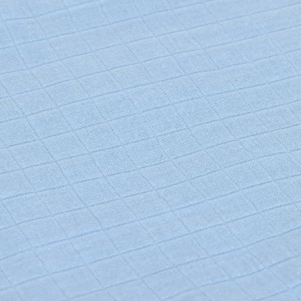 Lot de 3 langes Happy Rascals Smile bleu ciel (60 x 60 cm)