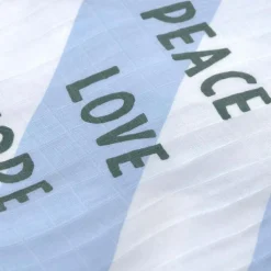 Lot de 2 langes Happy Rascals Smile bleu ciel (120 x 120 cm)