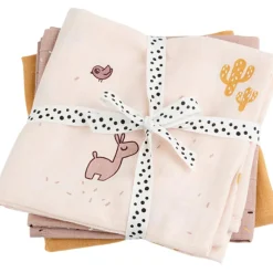 Lot de 3 langes Lalee Rose (70 x 70 cm)