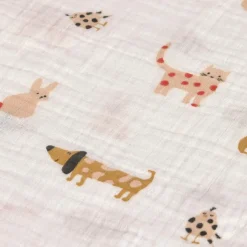 Lot de 3 langes Little Mateys orange épicé (60 x 60 cm)