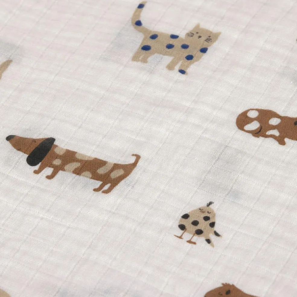 Lot de 3 langes Little Mateys bleu roi (60 x 60 cm)