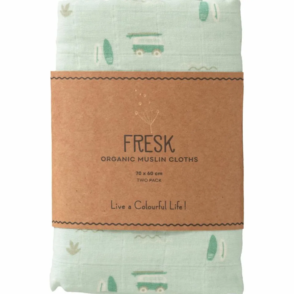 Lot de 2 langes Surf boy (70 x 60 cm)