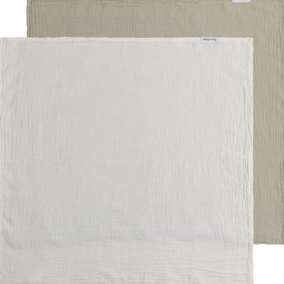 Lot de 2 langes Tender Beige-Linen (115 x 115 cm)