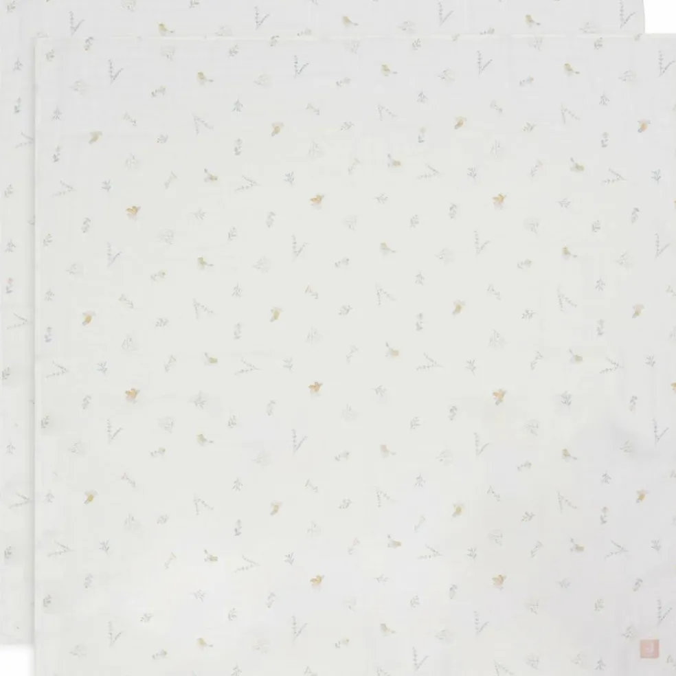 Lot de 2 maxi-langes en coton Lovely Birds (115 x 115 cm)