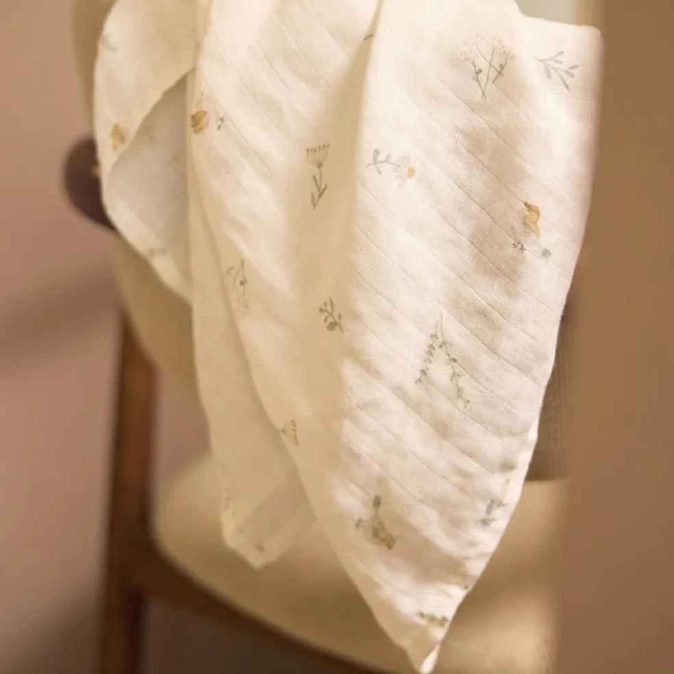 Lot de 2 maxi-langes en coton Lovely Birds (115 x 115 cm)