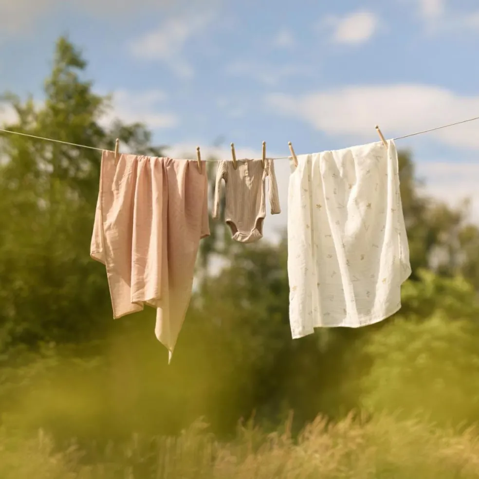 Lot de 2 maxi-langes en coton Lovely Birds (115 x 115 cm)