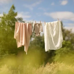 Lot de 2 maxi-langes en coton Twinkling Wild Rose (115 x 115 cm)