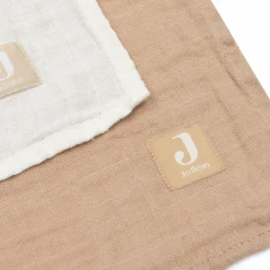 Lot de 2 maxi-langes en coton Biscuit-Ivory (115 x 115 cm)