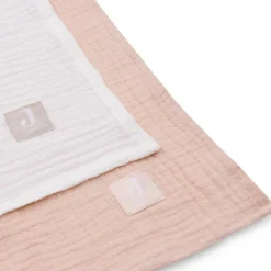 Lot de 2 maxi-langes en coton Wild Rose-Ivory (115 x 115 cm)