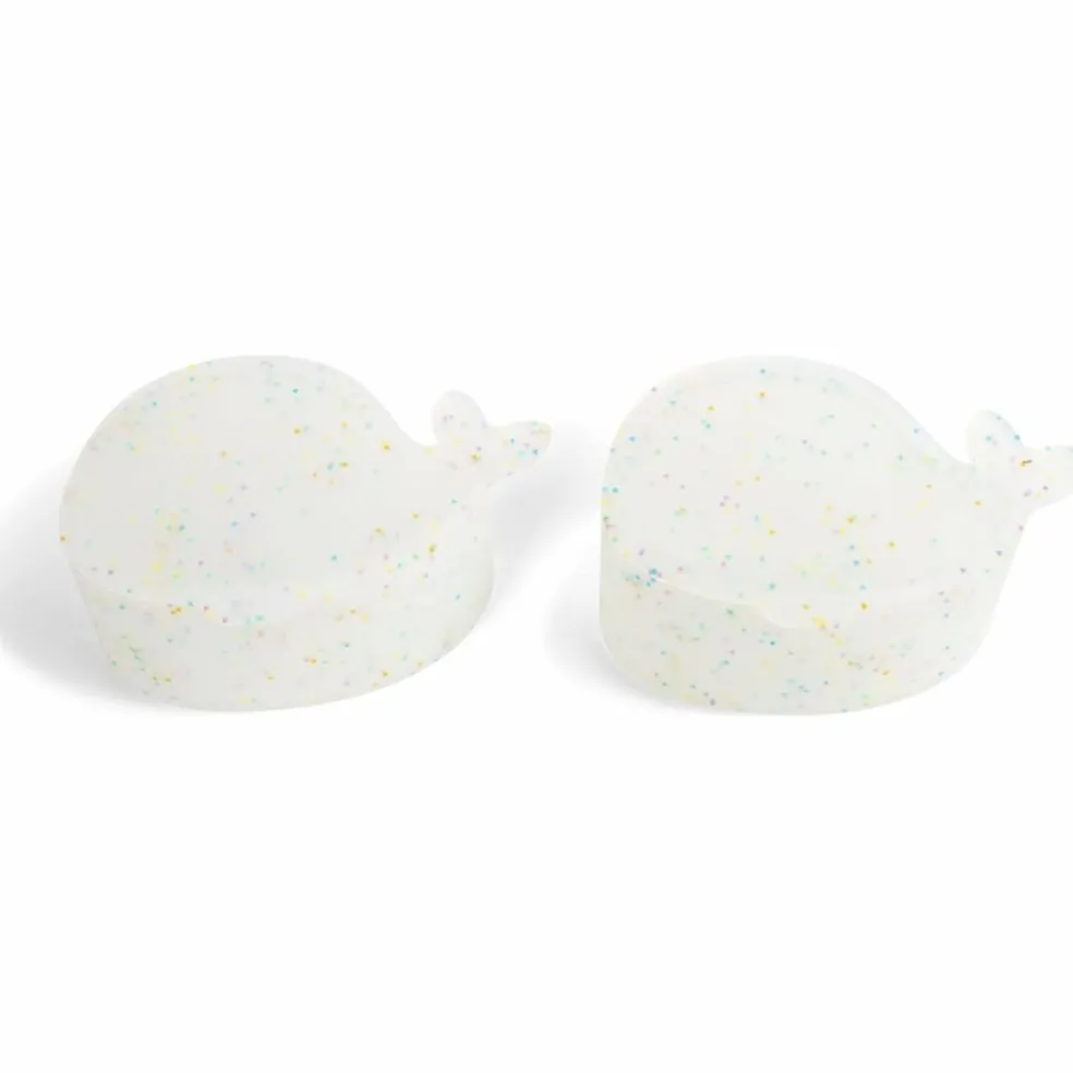 Lot de 2 mini boîtes à goûter en silicone Christian la Baleine Confettis