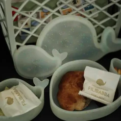 Lot de 2 mini boîtes à goûter en silicone Christian la Baleine Confettis