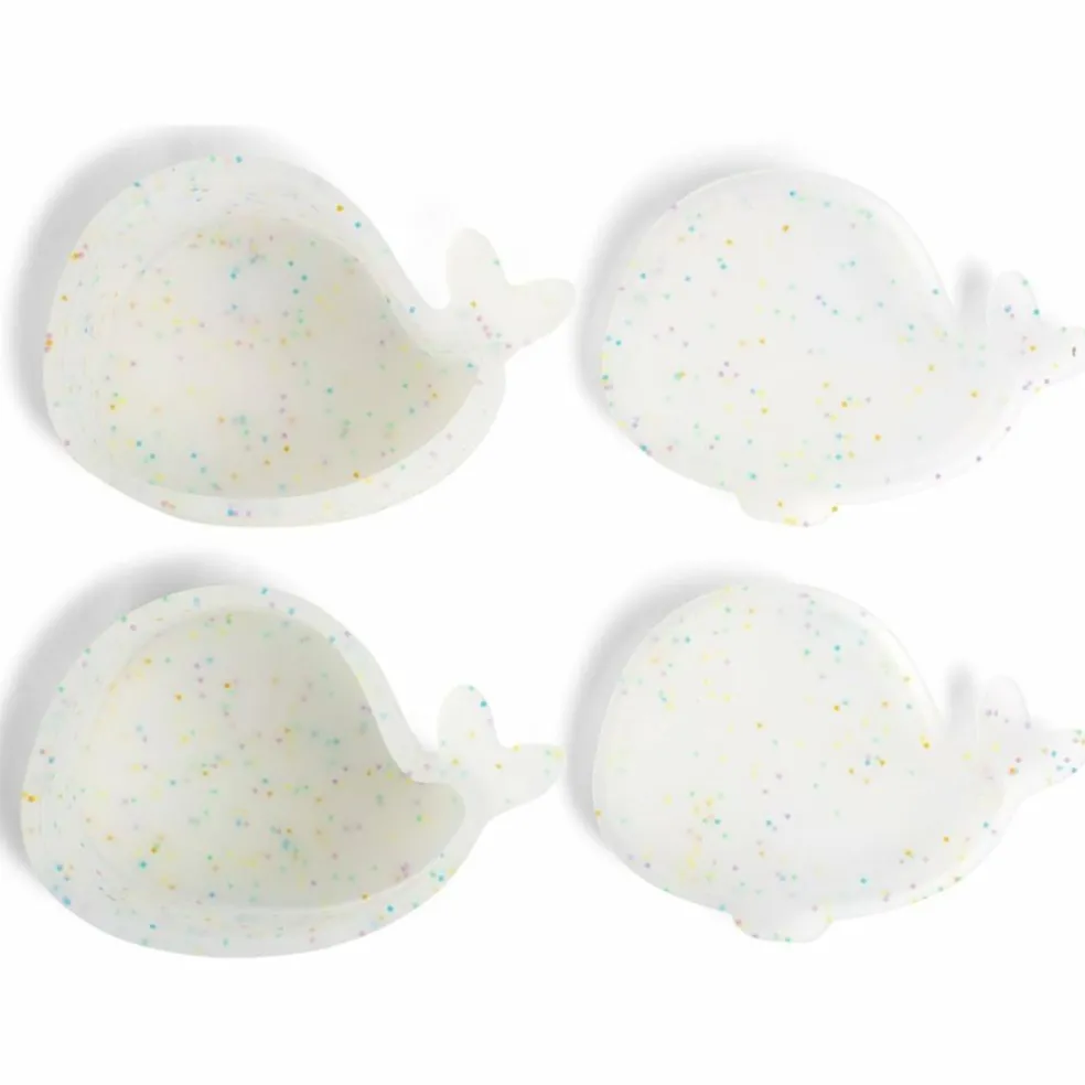 Lot de 2 mini boîtes à goûter en silicone Christian la Baleine Confettis