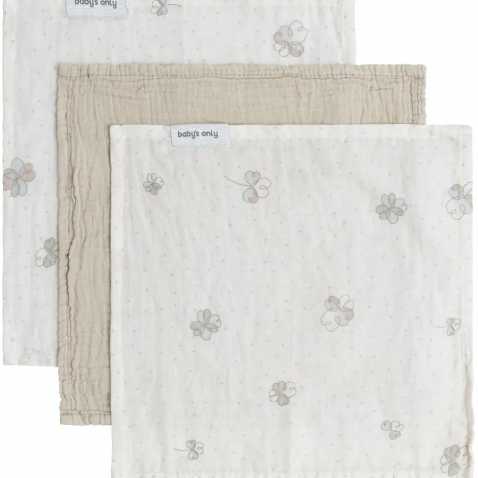Lot de 3 mini lange Tender Beige-Clover (30 x 30 cm)