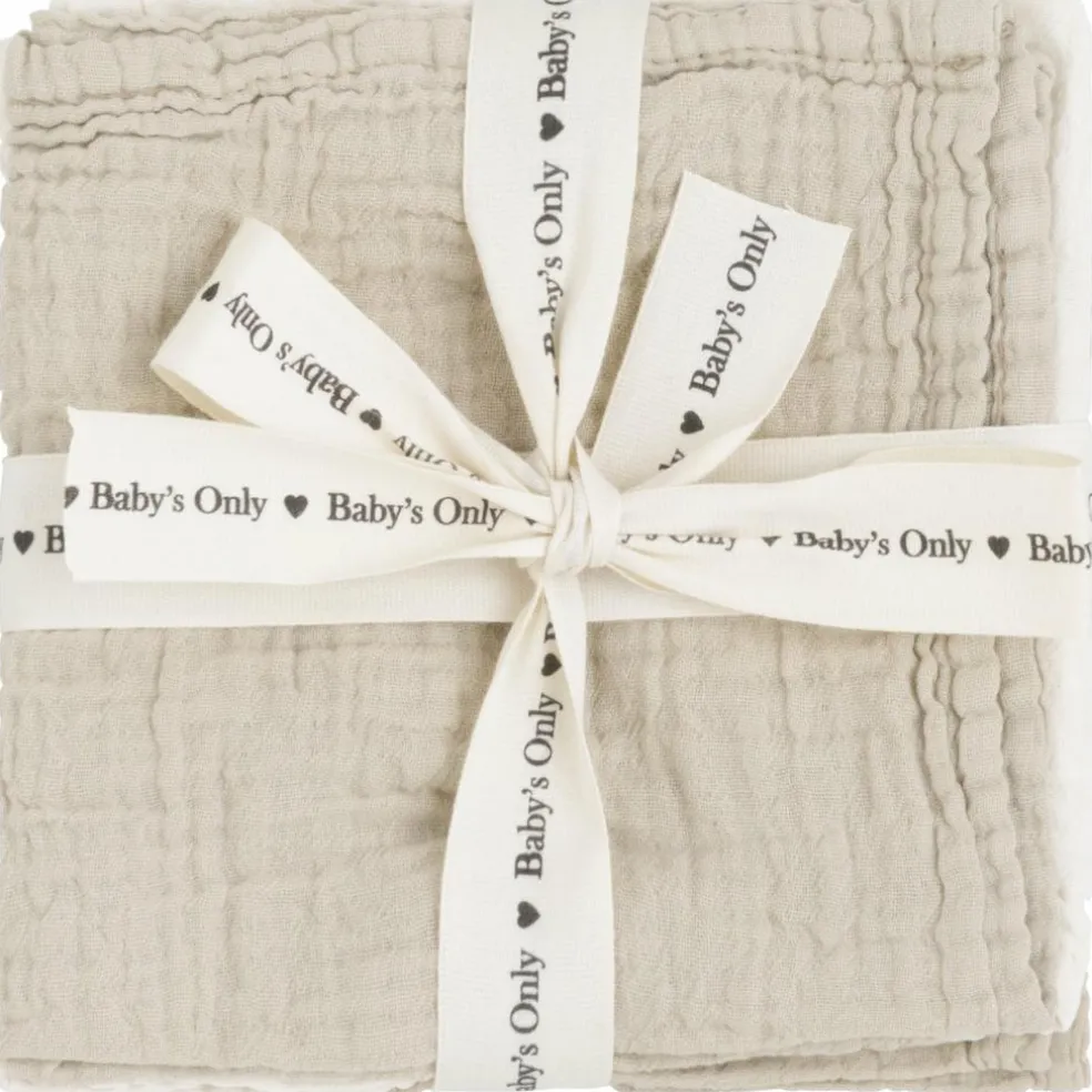 Lot de 3 mini lange Tender Beige-Clover (30 x 30 cm)